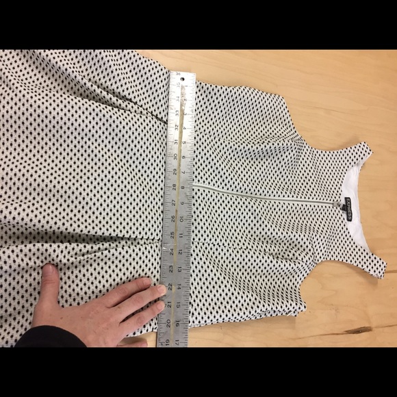 Polka dot black and white express dress size 10. - Picture 3 of 7